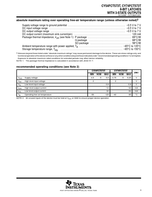 CY74FCT573T