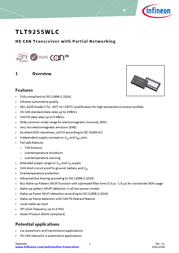 TLT9255WLC Datasheet Preview