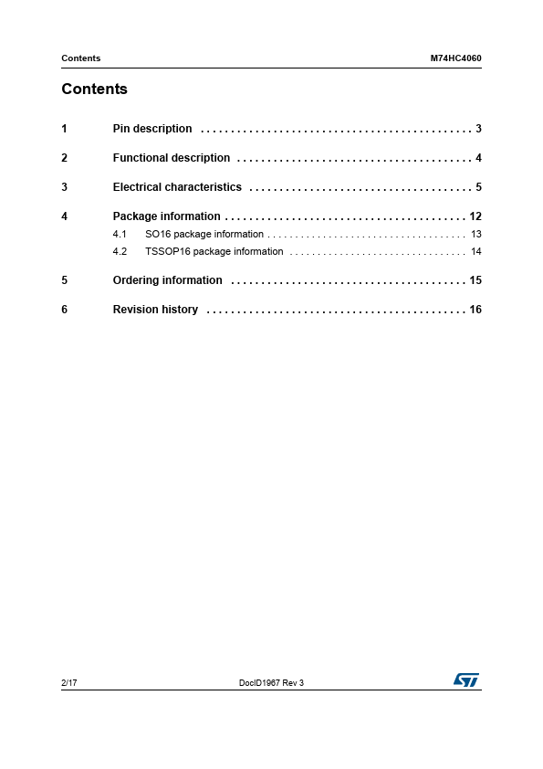 M74HC4060 page 2 preview