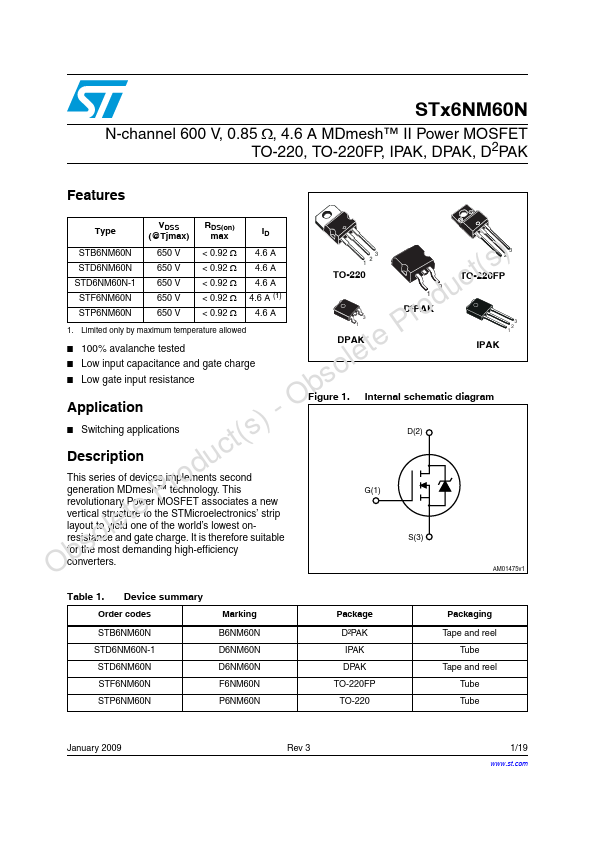 STP6NM60N