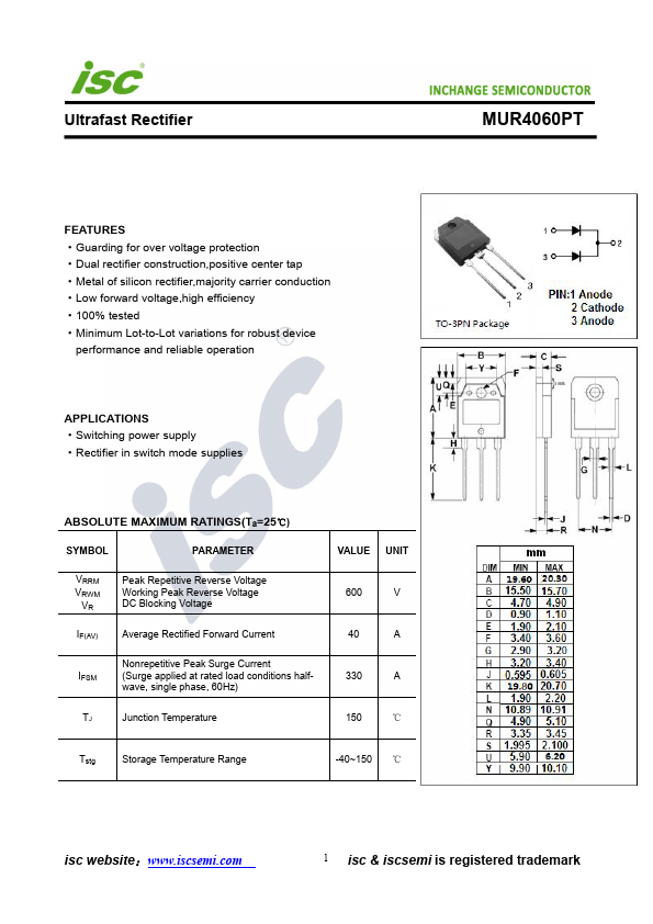 MUR4060PT