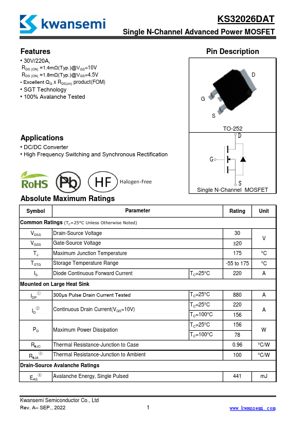 KS32026DAT Datasheet Preview
