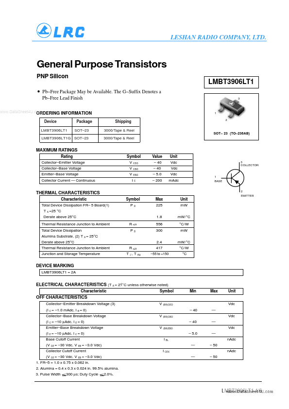 LMBT3906LT1