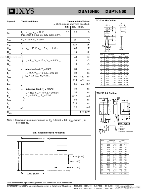 IXSP16N60