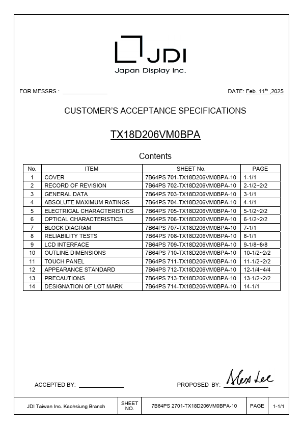 TX18D206VM0BPA Datasheet Preview