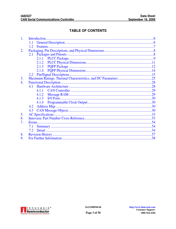 Ia Datasheet Protocol Equivalent Innovasic