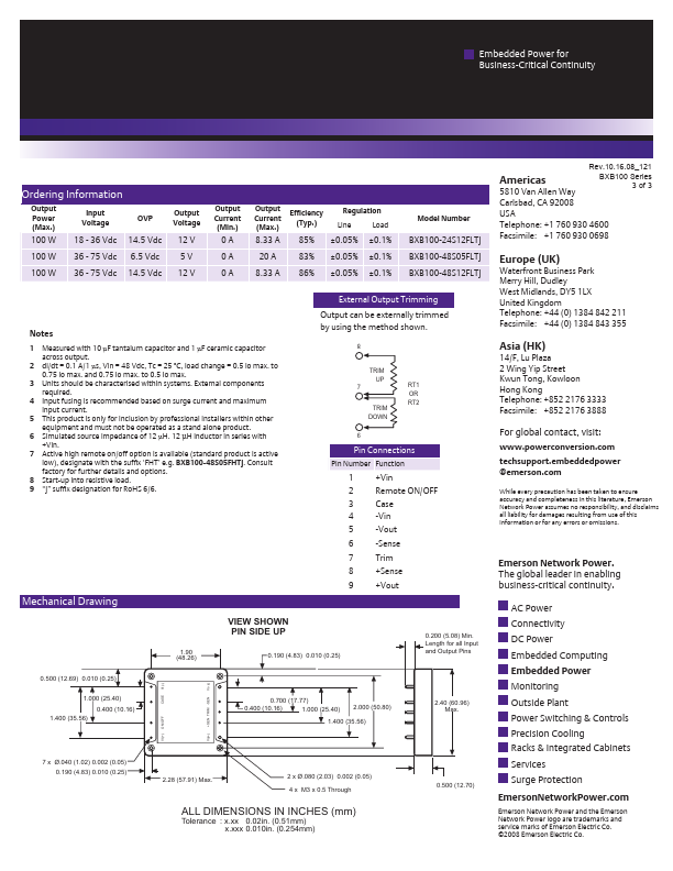 BXB100-24S12FLTJ