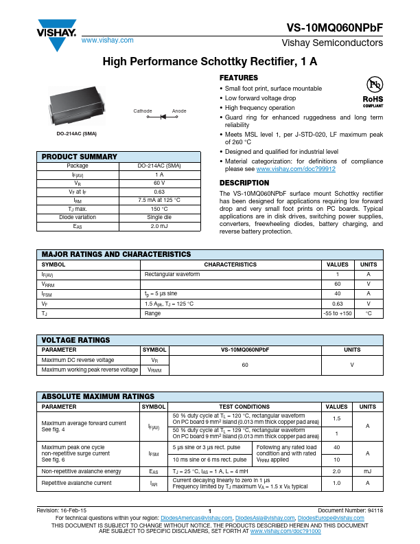 VS-10MQ060NPbF