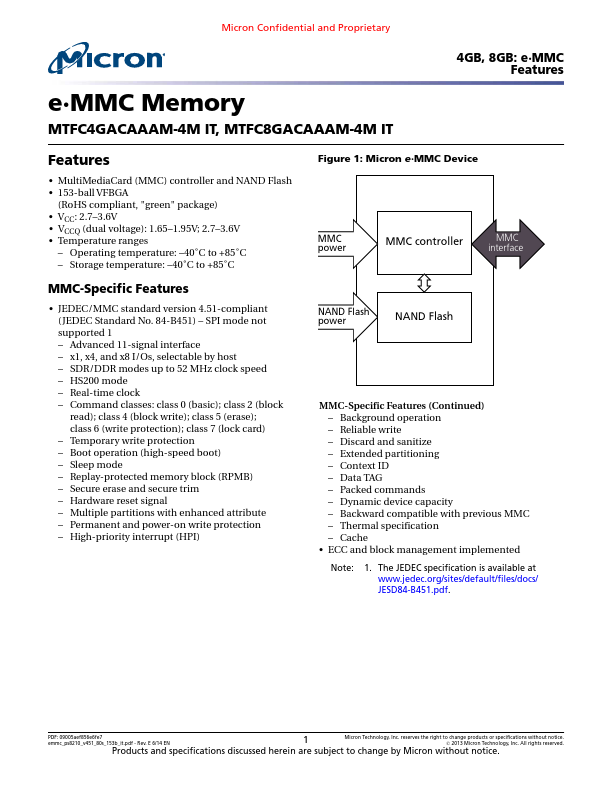 MTFC4GACAAAM-4M-IT