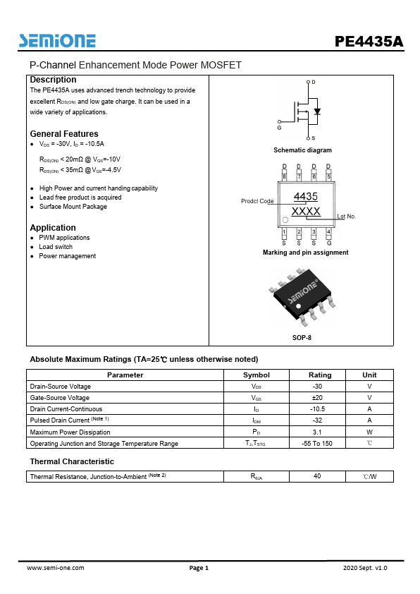 PE4435A Datasheet Preview