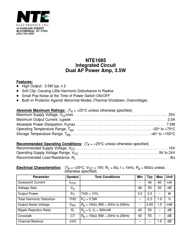 NTE1685