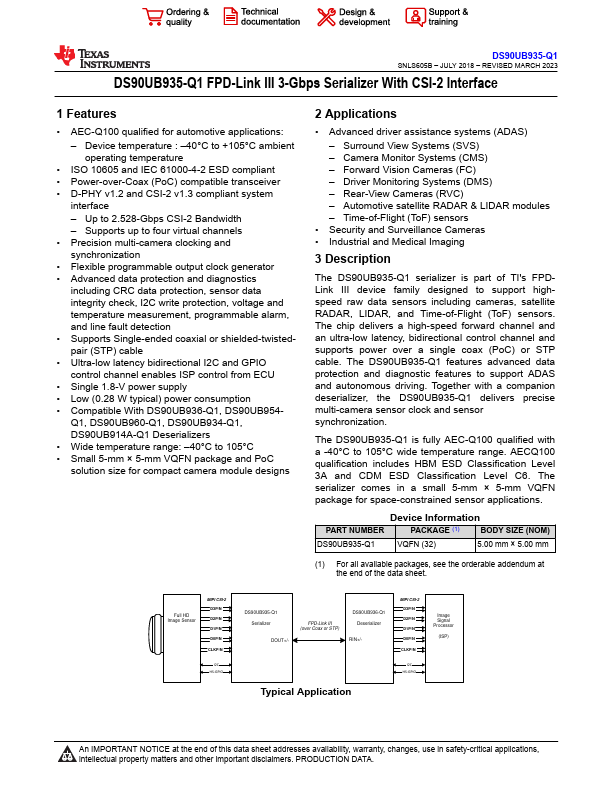 DS90UB935-Q1