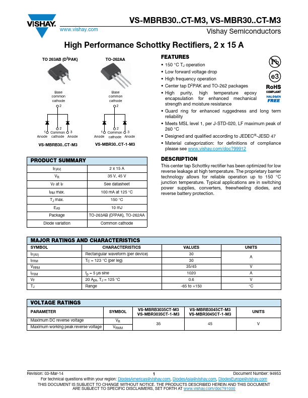 VS-MBRB3045CT-M3