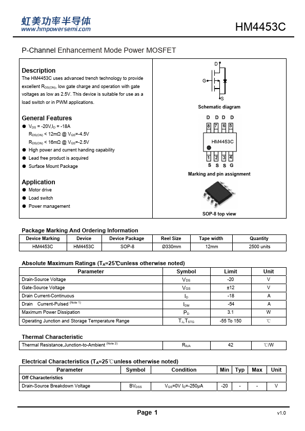 HM4453C Datasheet Preview