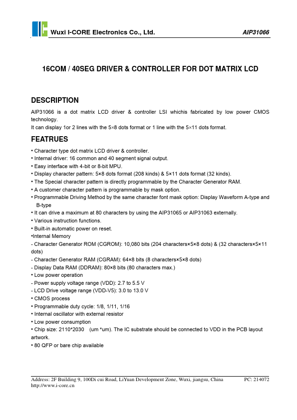 AIP31066 Datasheet Preview