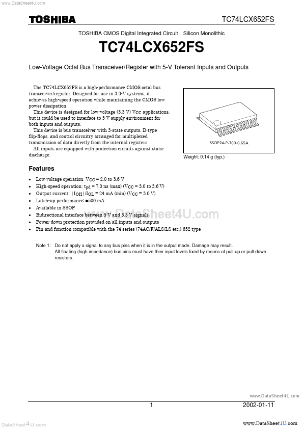 TC74LCX652FS