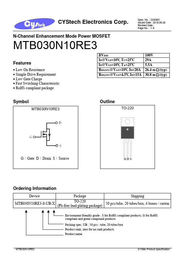 MTB030N10RE3