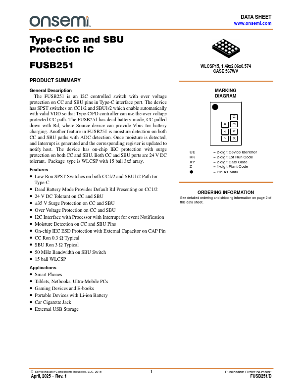FUSB251 Datasheet Preview