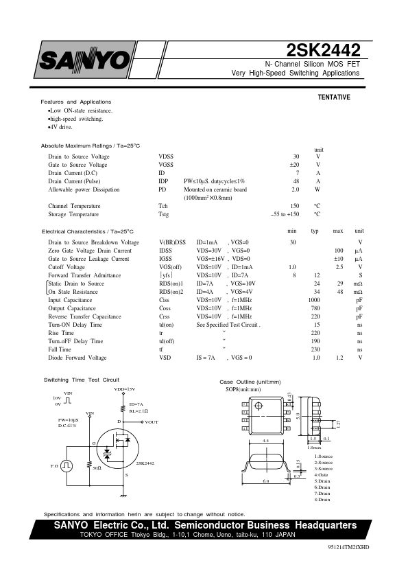 2SK2442 Datasheet Preview