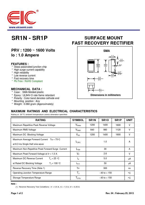 SR1O Datasheet Preview