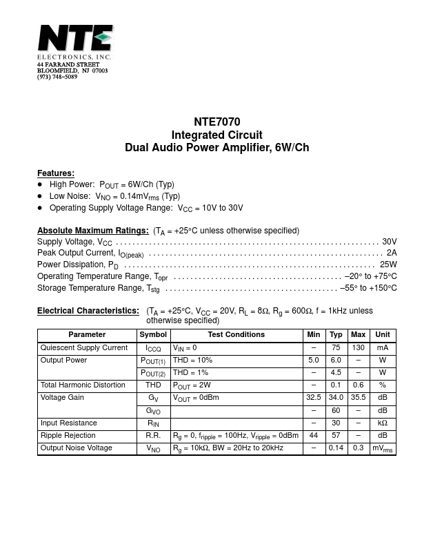 NTE7070