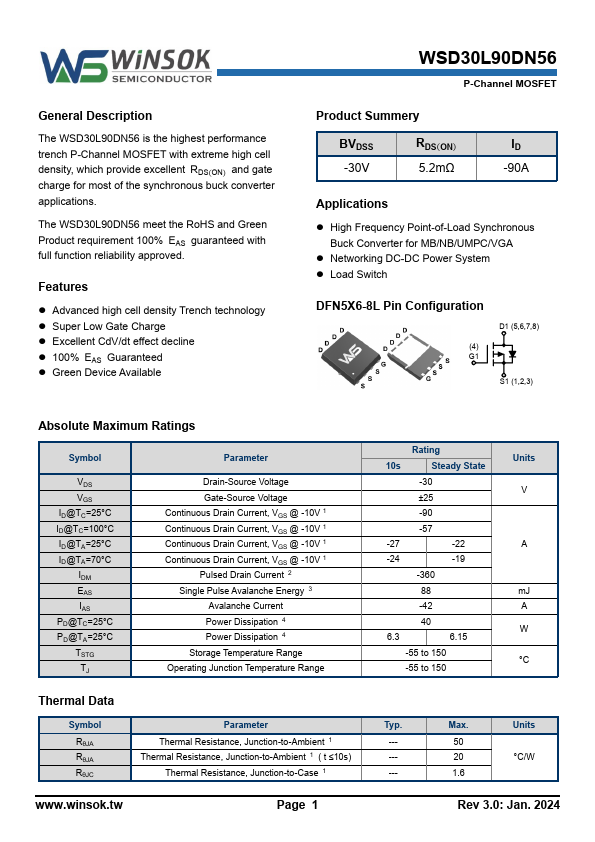 WSD30L90DN56 Datasheet Preview