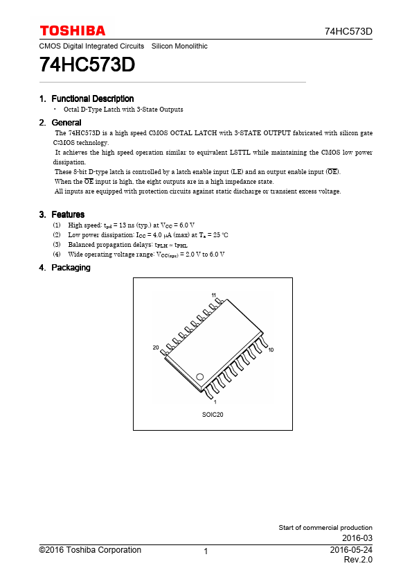 74HC573D Datasheet PDF - Datasheet4U.com