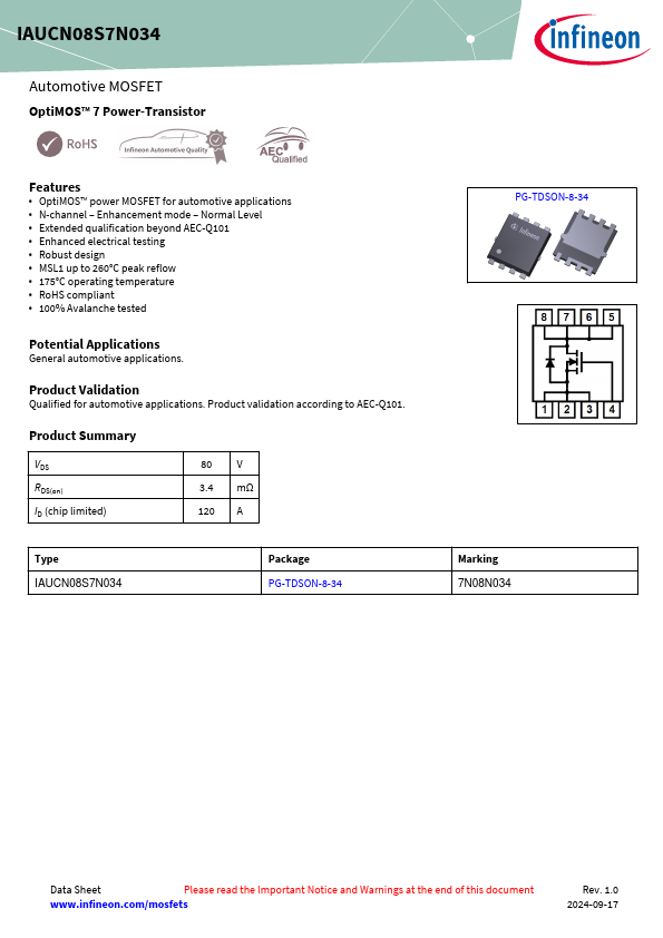 IAUCN08S7N034 Datasheet Preview