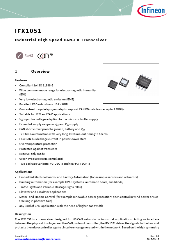 IFX1051 Datasheet Preview
