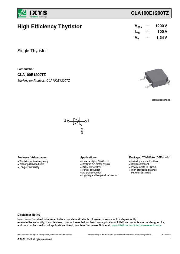 CLA100E1200TZ Datasheet Preview