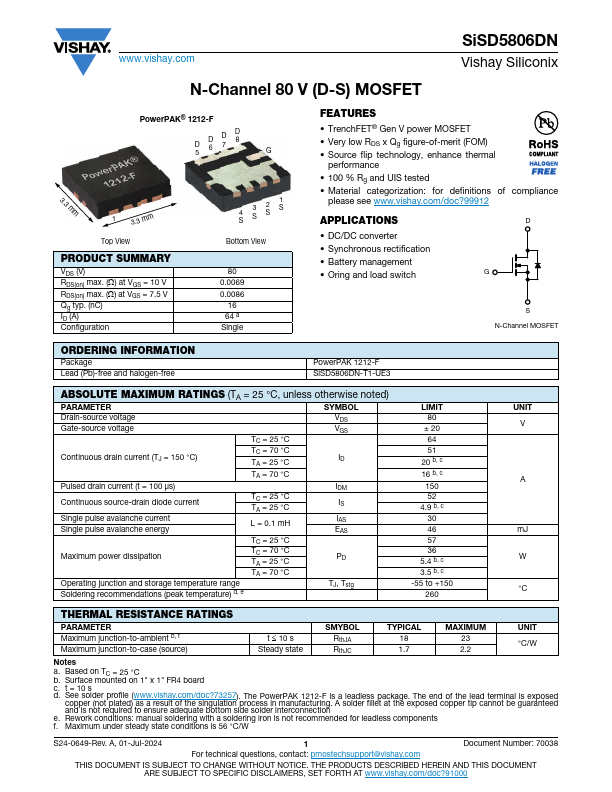 SiSD5806DN Datasheet Preview