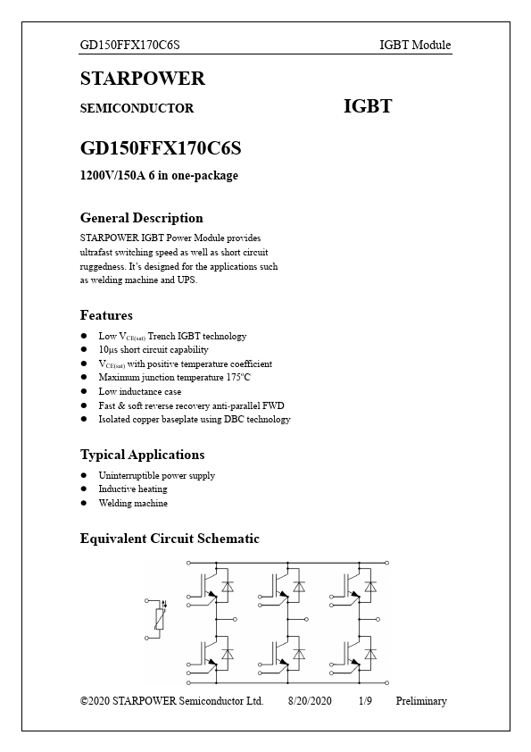 GD150FFX170C6S Datasheet Preview