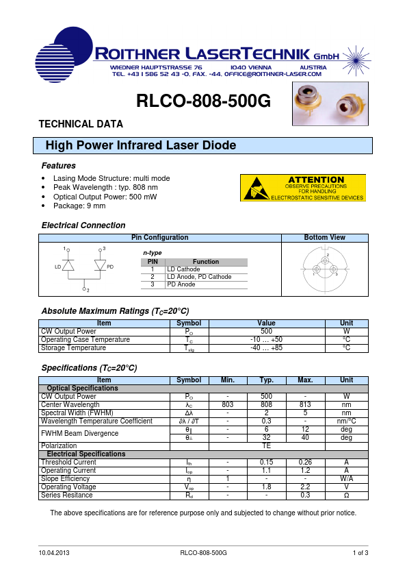 RLCO-808-500G