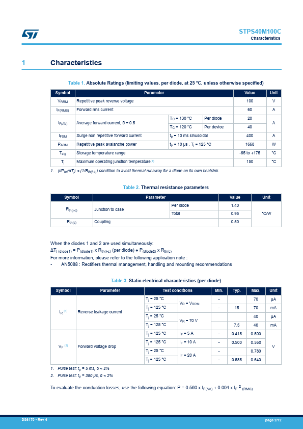 STPS40M100CT