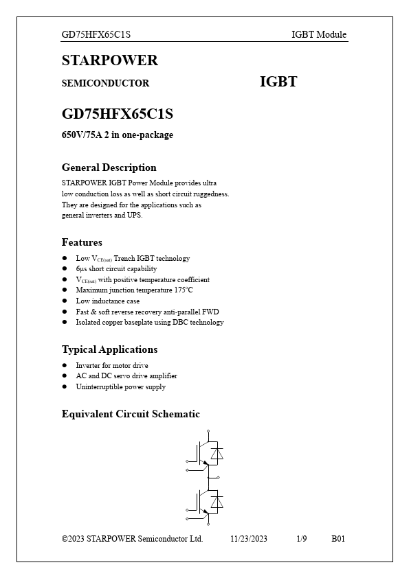 GD75HFX65C1S Datasheet Preview