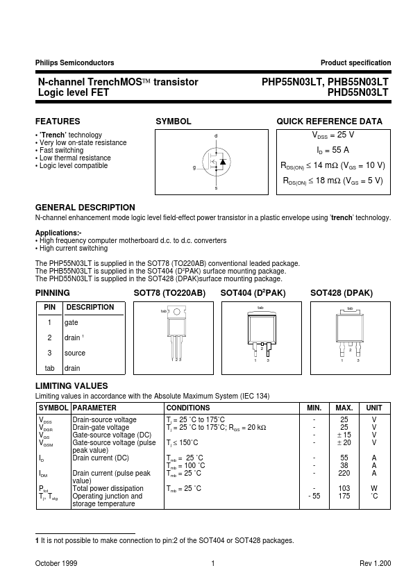 PHD55N03LT