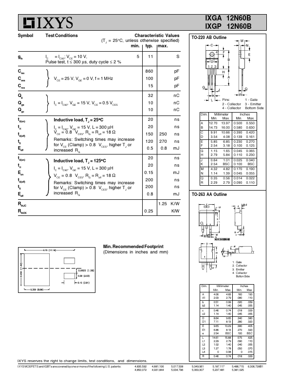 IXGP12N60B