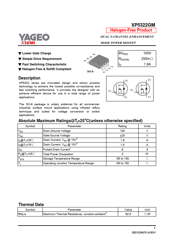 XP5322GM Datasheet Preview