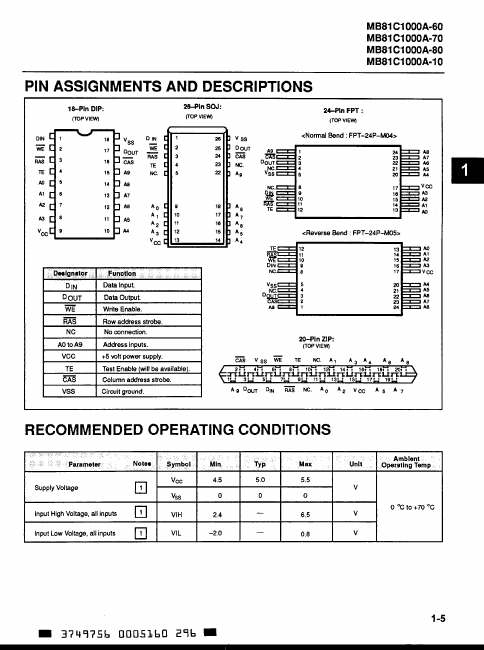 MB81C1000A