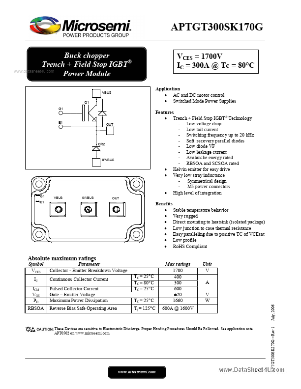 APTGT300SK170G