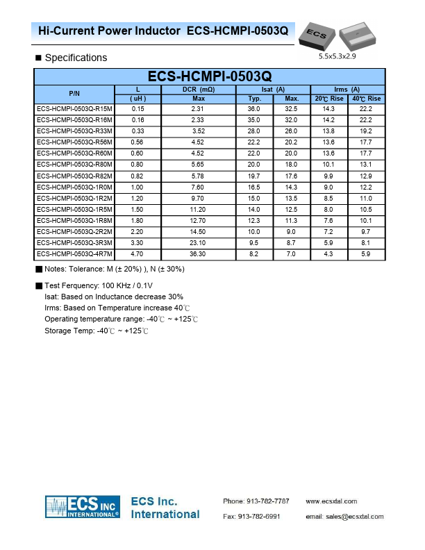 ECS-HCMPI-0503Q