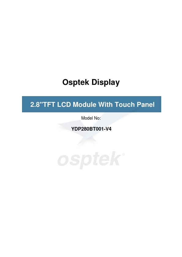 YDP280BT001-V4 Datasheet Preview