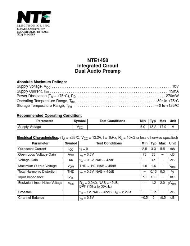 NTE1458