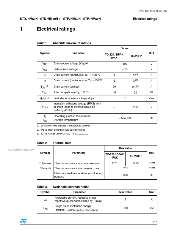 STD7NM50N-1