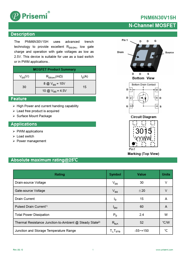 PNM6N30V15H Datasheet Preview