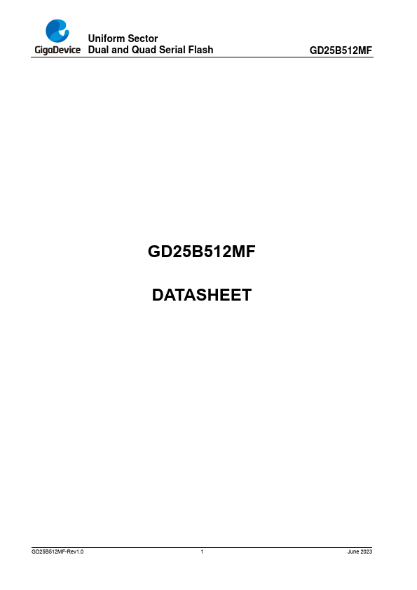 GD25B512MF Datasheet Preview