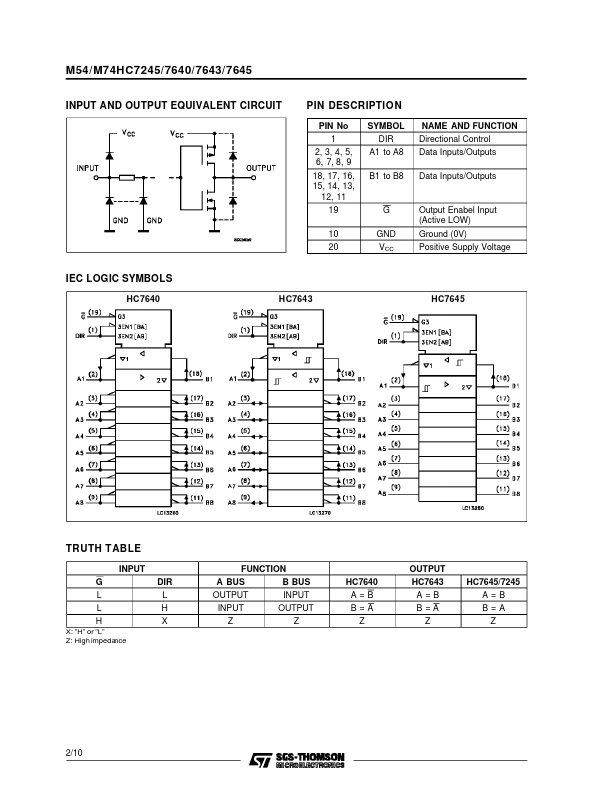 M74HC7640