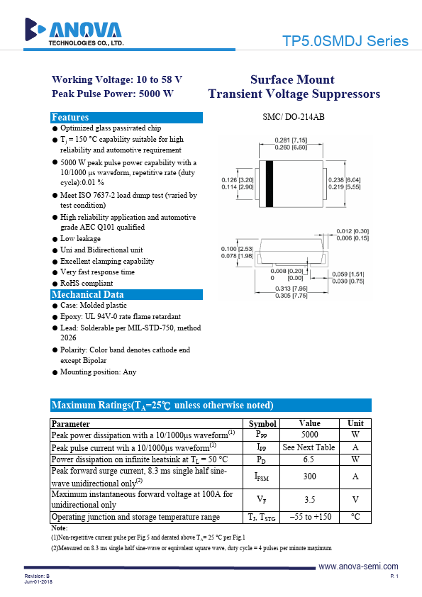 TP5.0SMDJ17CA