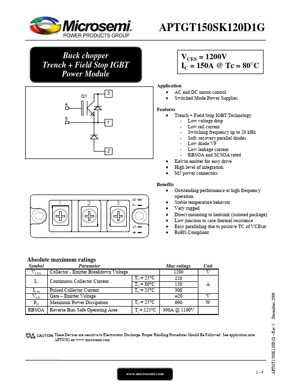 APTGT150SK120D1G