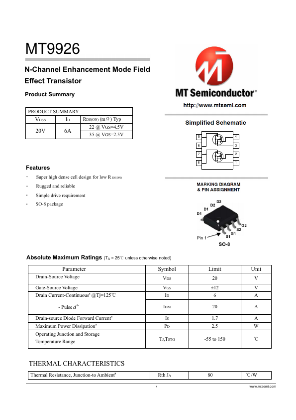 MT9926 Datasheet Preview